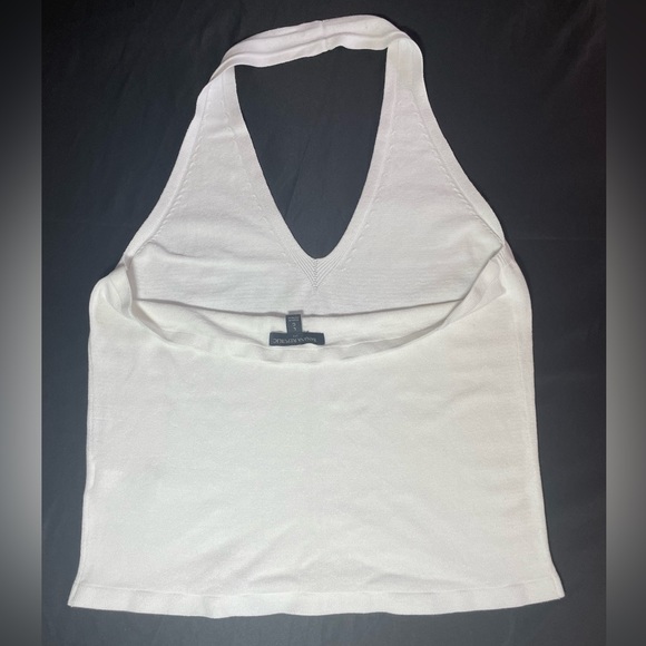 BANANA REPUBLIC Knitted Halter Top, Snow White, size L - Picture 3 of 3
